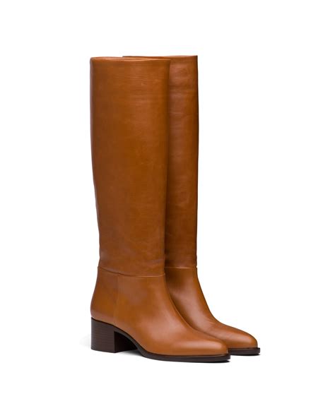 prada cognac boots